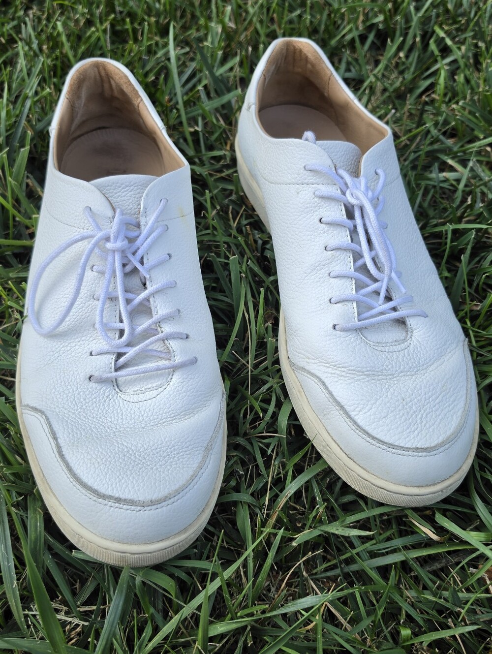 Huckberry Luca Terra Low Sneaker Mens 11 "All White" Leather Lactae Havea Soles